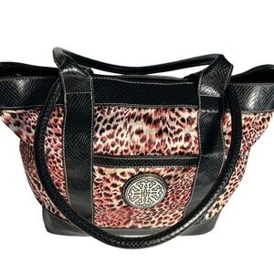 Trveviso Large Leopard Print Tote Bag